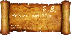 Pávlai Emanuéla névjegykártya